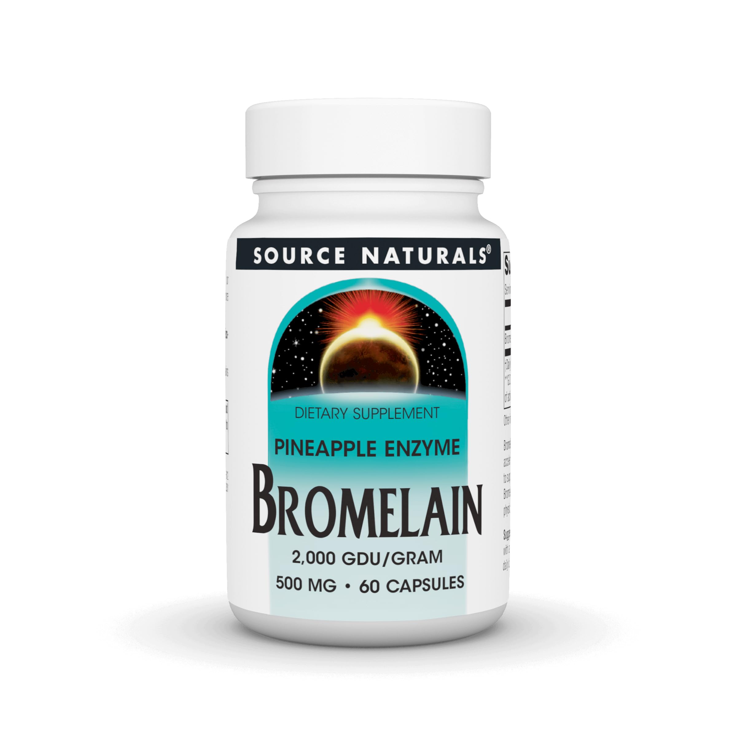 Source Naturals Pineapple Enzyme Bromelain, 500 mg - 60 Capsules