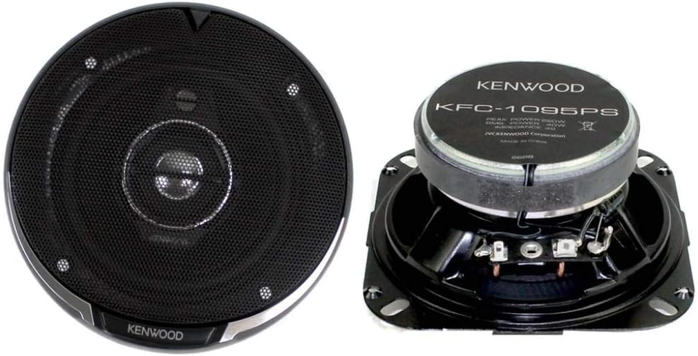 2) New Kenwood KFC-1095PS 4" 220 Watt 3-Way Car Audio Coaxial Speakers Stereo