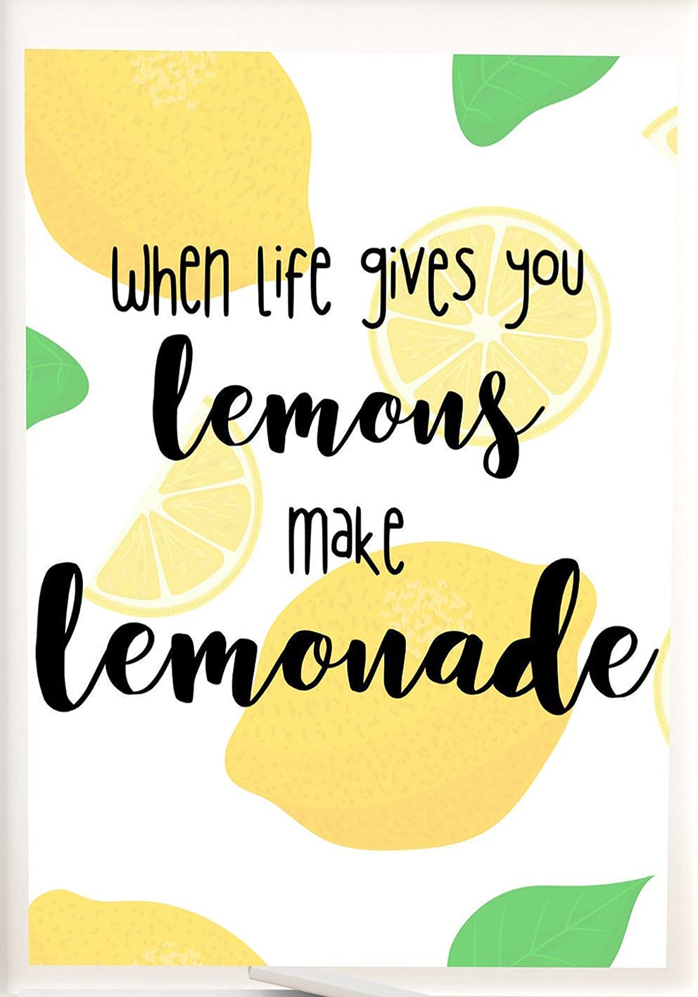 TOCMANE Metal Sign When Life Gives You Lemons Making Lemonade Printing Art Wall Decoration Inspirational Humorous Quotes Home Decor Retro Vintage Metal Poster Wall Decoration 8x12inch