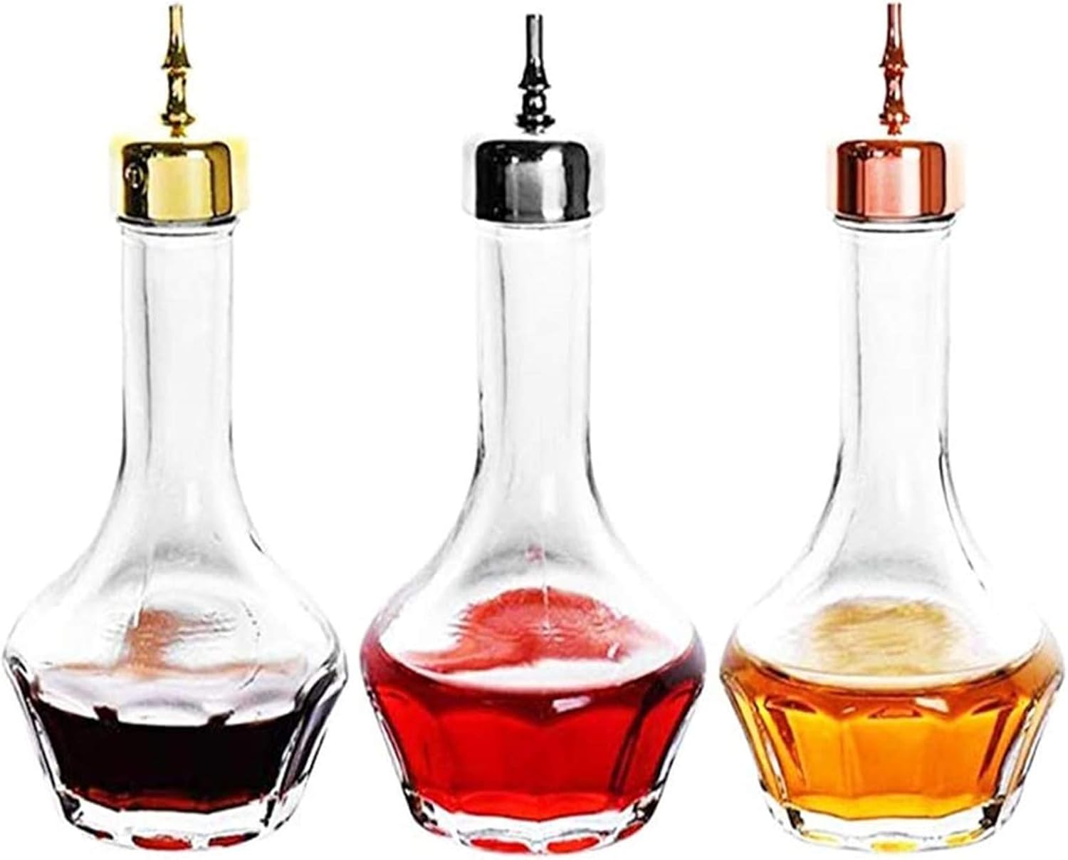 Cocktail Bitters Bottle, 50ml (1.7oz) Professional Bar Tool, 3 Packs Glass Bitters