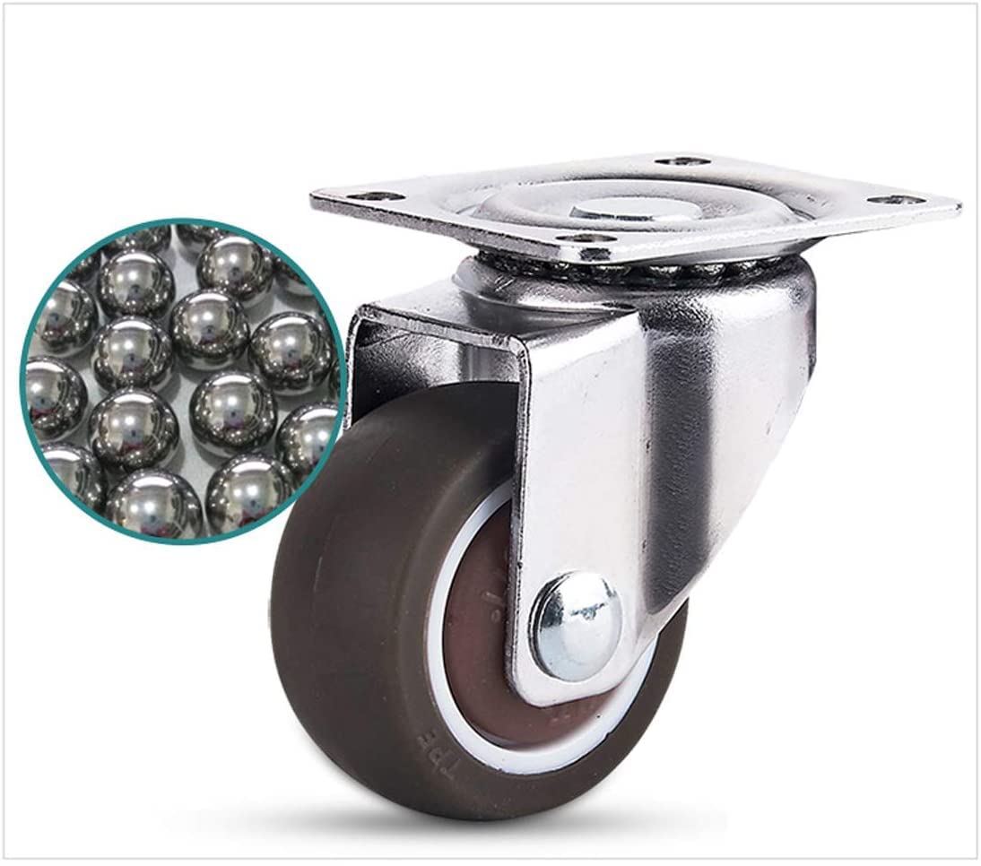 Lenkrollen ersetzen, Lenkrolle aus Gummi, bewegliche Lenkrollen, Lenkrollen für Möbel, Trolley-Rollen, kleine Lenkrollen, Plattenlenkrollen, mit Schrauben, 4 Stück
