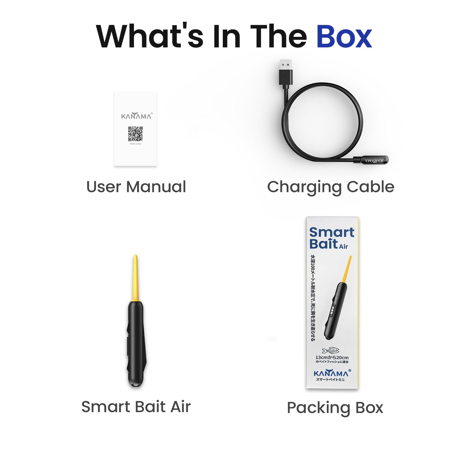 KANAMA Smart Bait Mini — Leurre Robotique Électronique Rechargeable, Nage Automatique Et Réactivation d’Appâts Morts, pour Thon, Brochet, Poisson-Chat, Eau Douce Et Salée