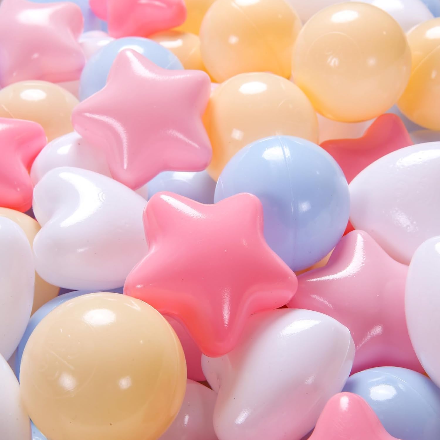 300 Count All Pit Balls Stars Hearts, 300 Pcs