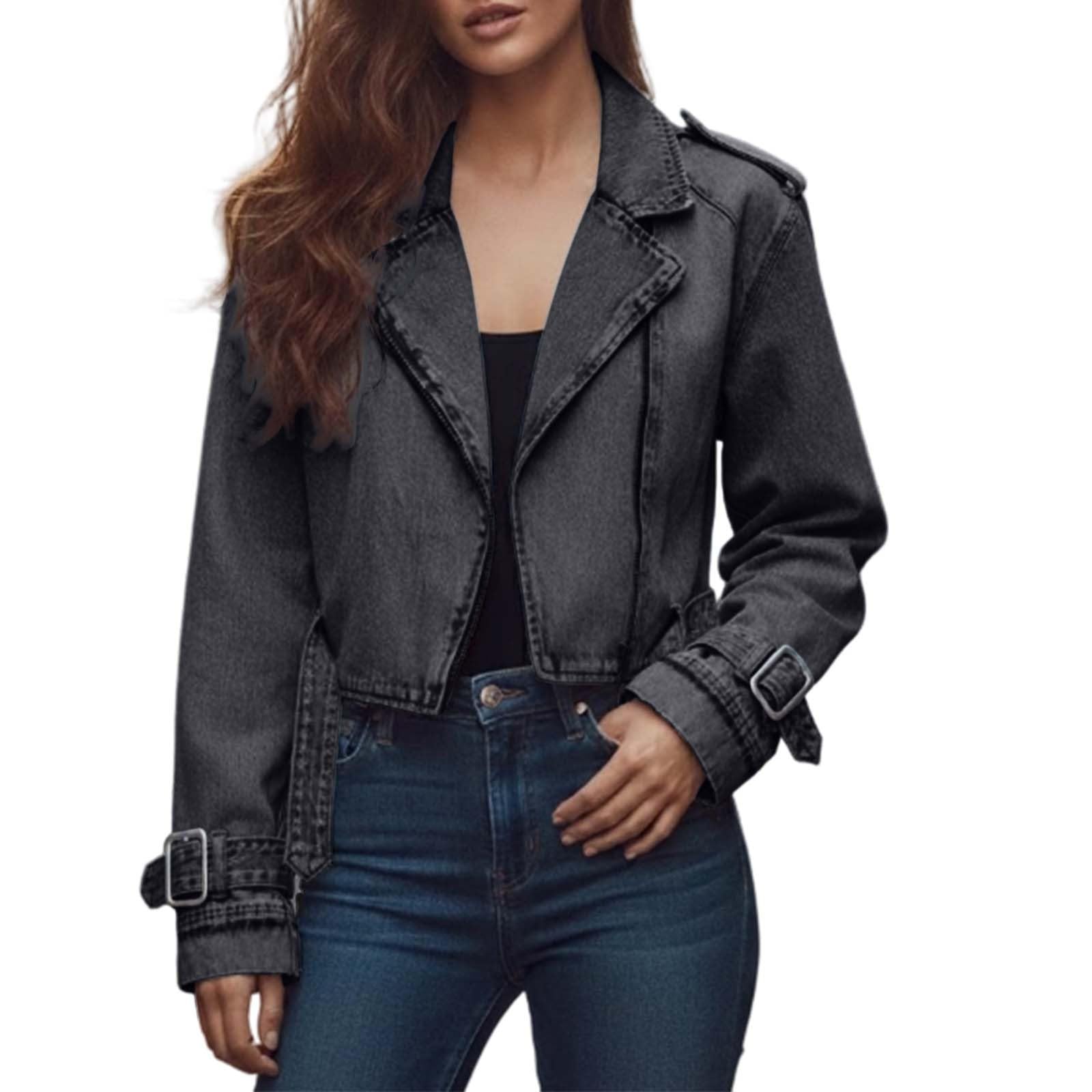 Genérico Chaquetas Vaqueras De Mujer - Corto Sin Mangas con Chaqueta Vaquera Lavada con Botones para Mujer