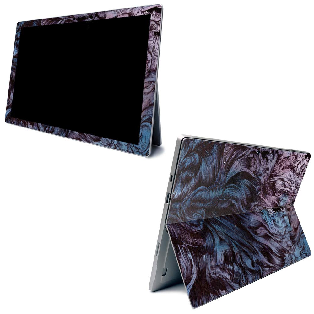 MightySkins Carbon Fiber Skin for Microsoft Surface Pro 7 - Angry Ripple | Textured Carbon Fiber Finish | Easy to Apply, Remove, and Change Styles | Made in The USA