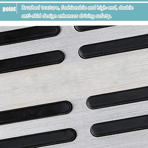 Miniatura 6 de Xinrsheag Cubiertas de pedal de acelerador de gas de aleación de aluminio Accesorios interiores antideslizantes sin perforación Kit de pastillas de