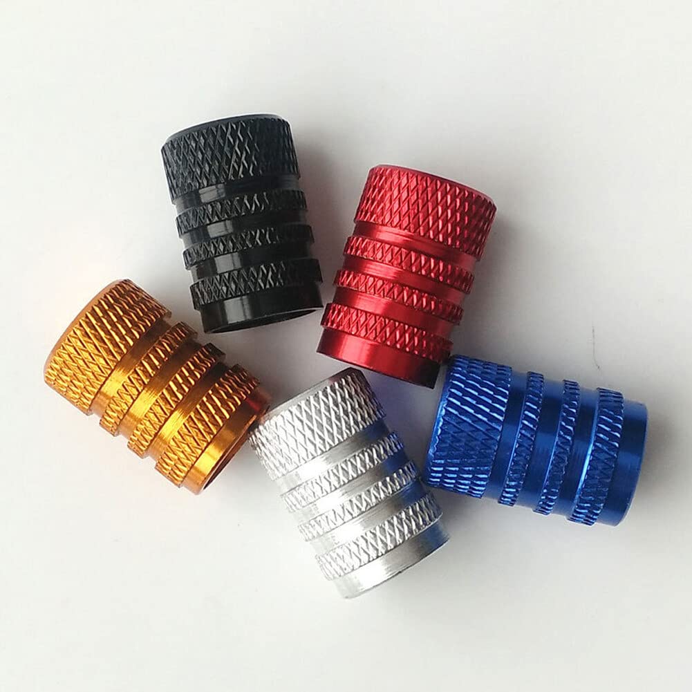 Lot De 4 Bouchons De Valve Lumineux Pour Pneus - Fluorescents Bleus - Universels Voiture, Moto, SUV, Vélo
