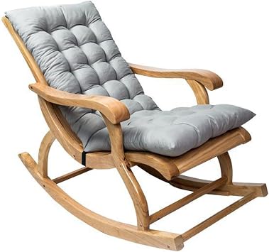 Meiiron Outdoor Recliner Chair Cushion, High Backrest Bench Replacement Cushions Garden Rocking Chair Cushion Wicker Backrest Non-Slip Padded Chair CushionColor 4
