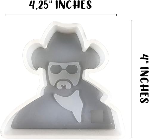 Miniatura 3 de Molde de silicona de vaquero | Molde de manualidades para freshies, epoxi y jabón | 4.25 pulgadas de ancho x 4 pulgadas de largo x 1 pulgada de