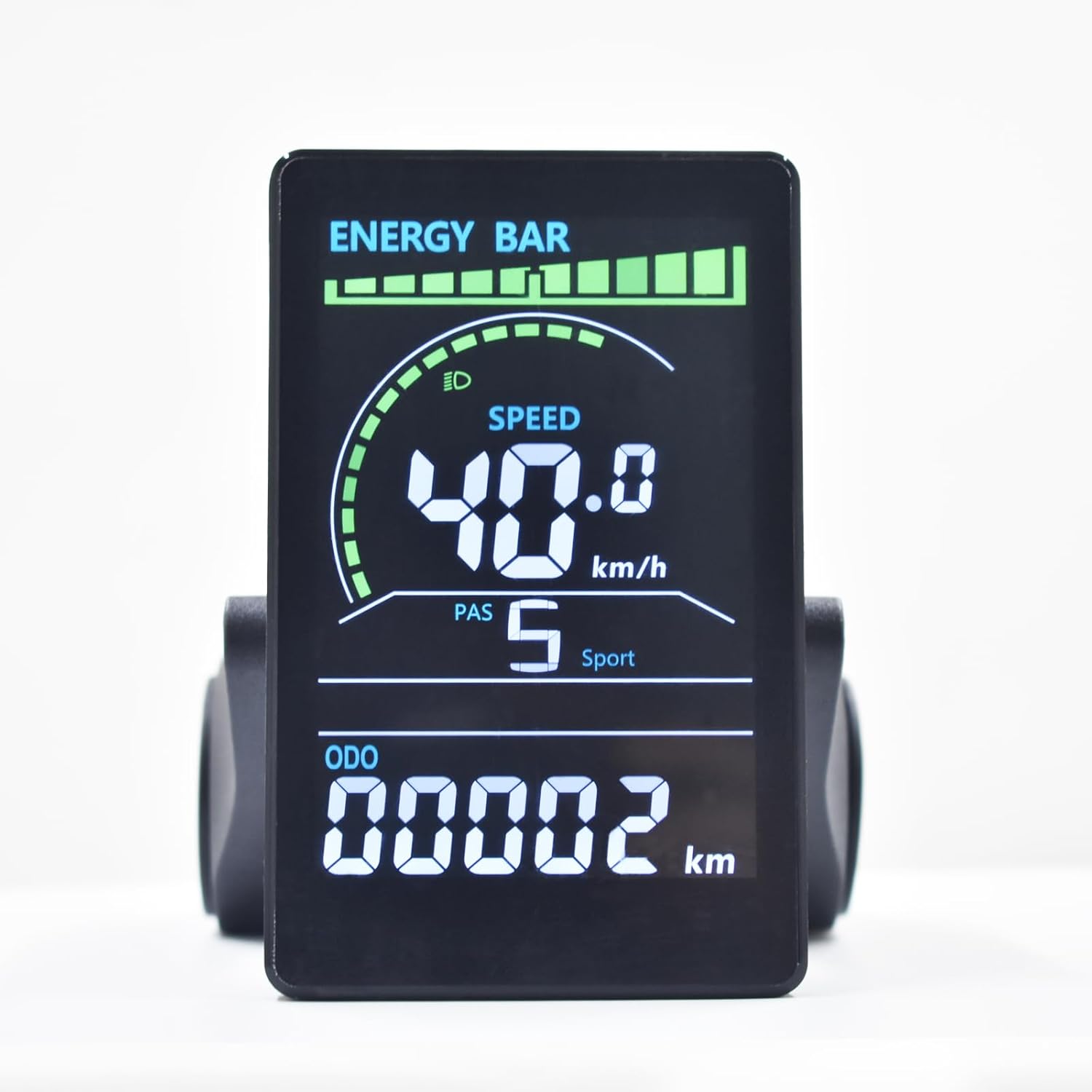 Mcezdy Ebike Display showing speed, assist level, and odometer