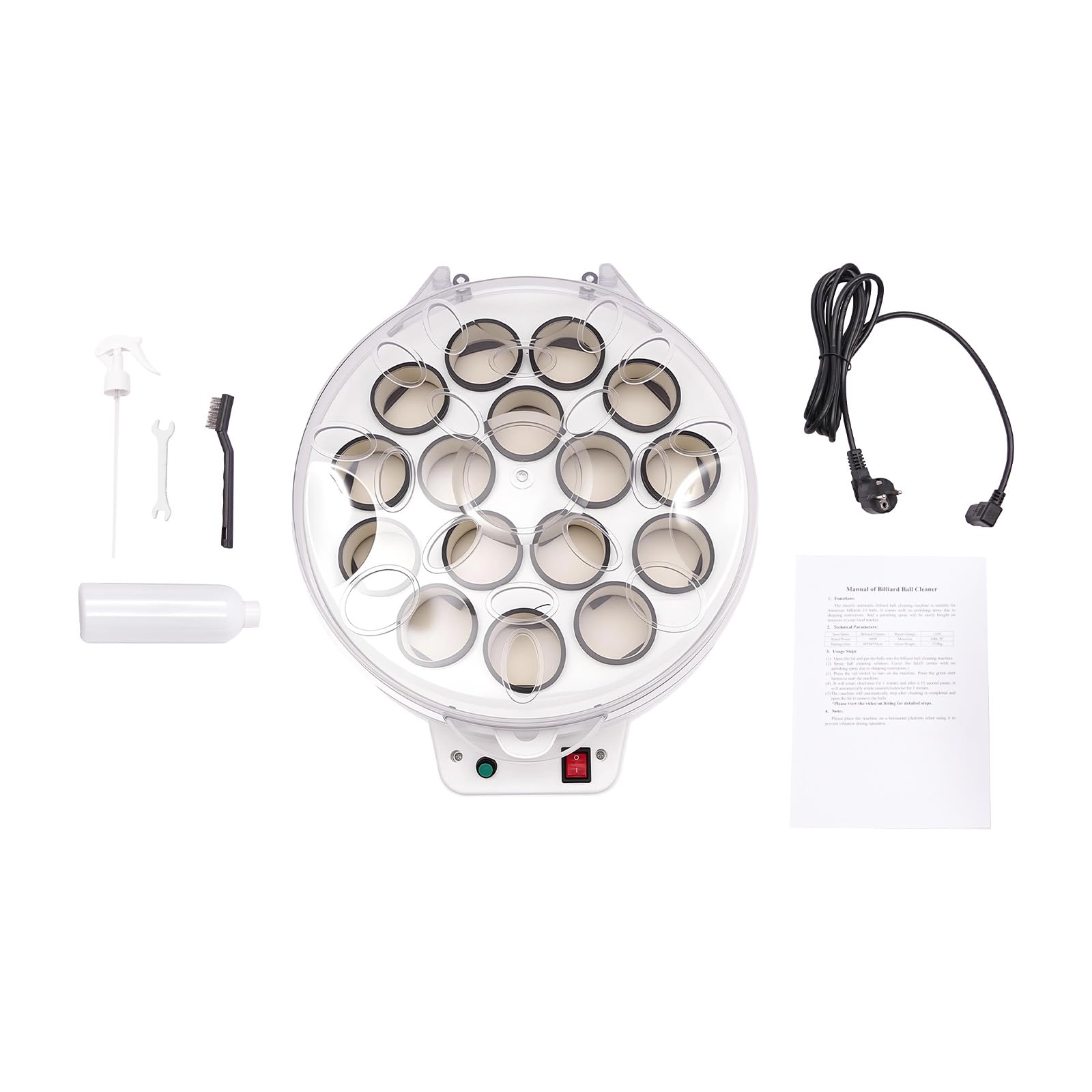Polisseuse de boules de billard, nettoyeur automatique de balles de piscine, nettoyeur de balles de piscine pour 16 balles