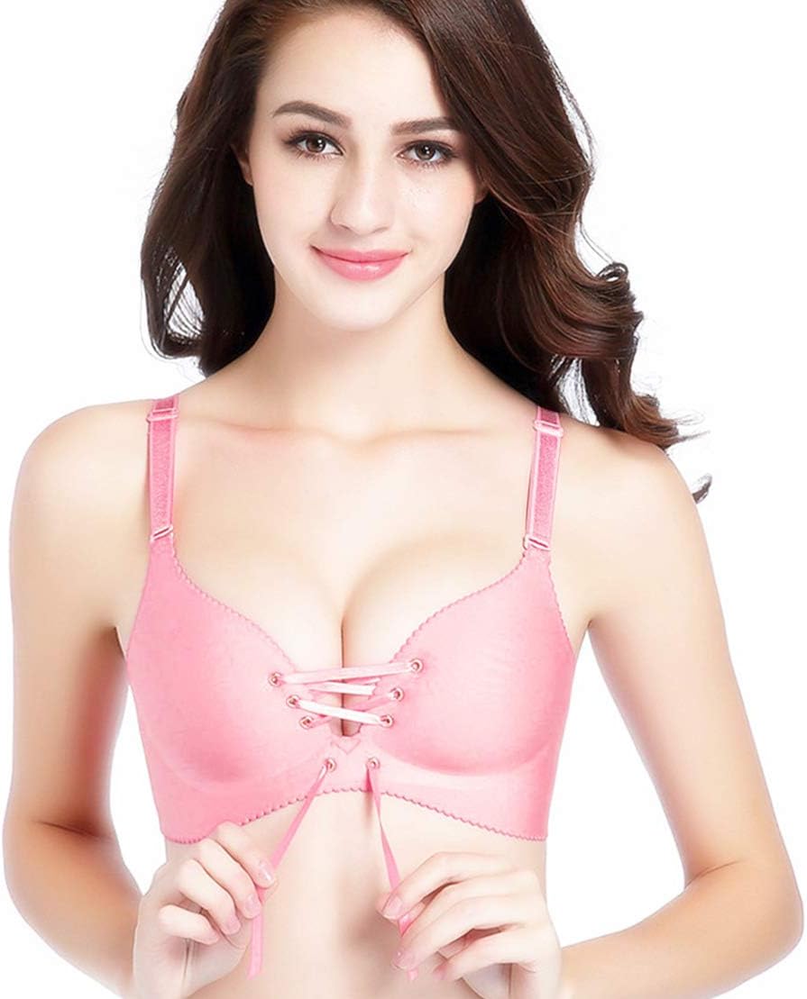 Plus Size Everyday Bra for Women Wireless Soft Padding Cups Lift Push Up Lingerie Sexy Plunge Bras