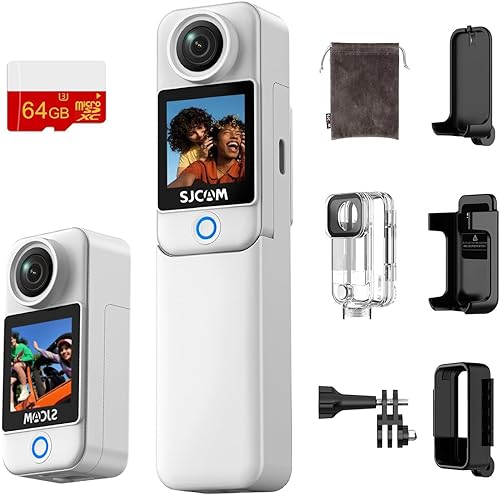 Miniatura 11 de SJCAM Combo esencial C300, cámara de acción 4K, cámara de cuerpo magnético y diseño desmontable de mano, vlogs para creadores de contenido YouTube