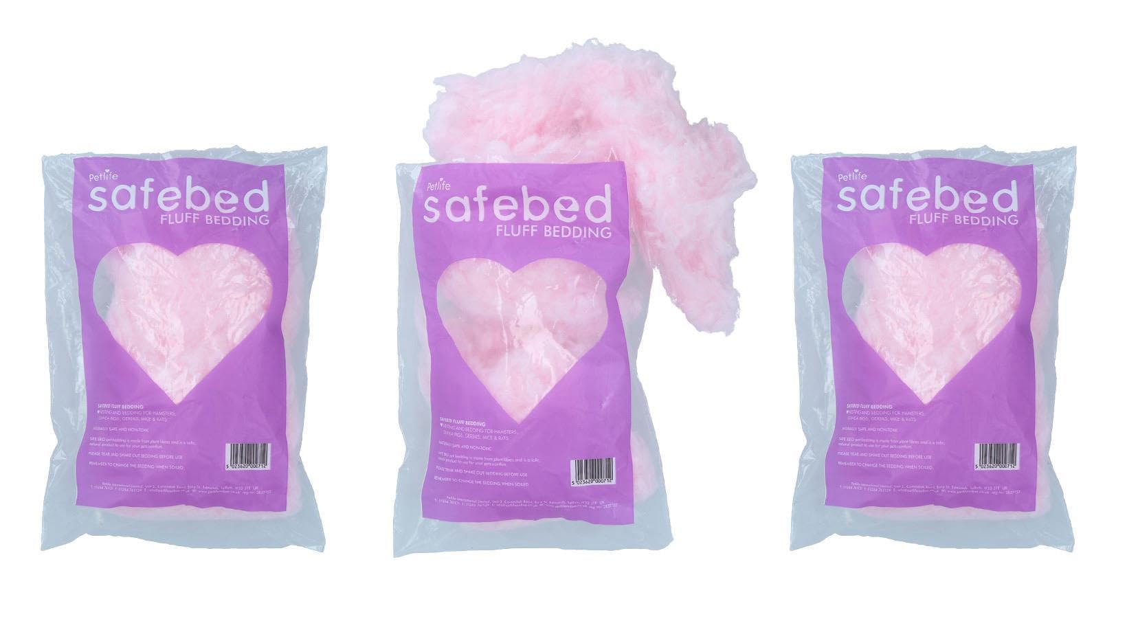 AB Tools 3PK Small Animal Hamster Gerbils Safe Bed Fluff Nesting Bedding - (Colour Varies)