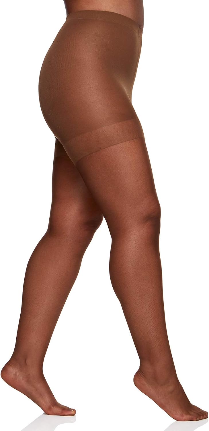 Berkshire Women's Plus-Size Queen Ultra Sheer Control Top Pantyhose 4411, French Coffee, Queen Petite