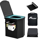 Ann Katy Upgrade XL Portable Toilet for Adults, Extra Large Portable Floding Toilet, Camping Travel Toilets with Lid for Kids, Compact Potty for Car,Hiking,Beach and Camping