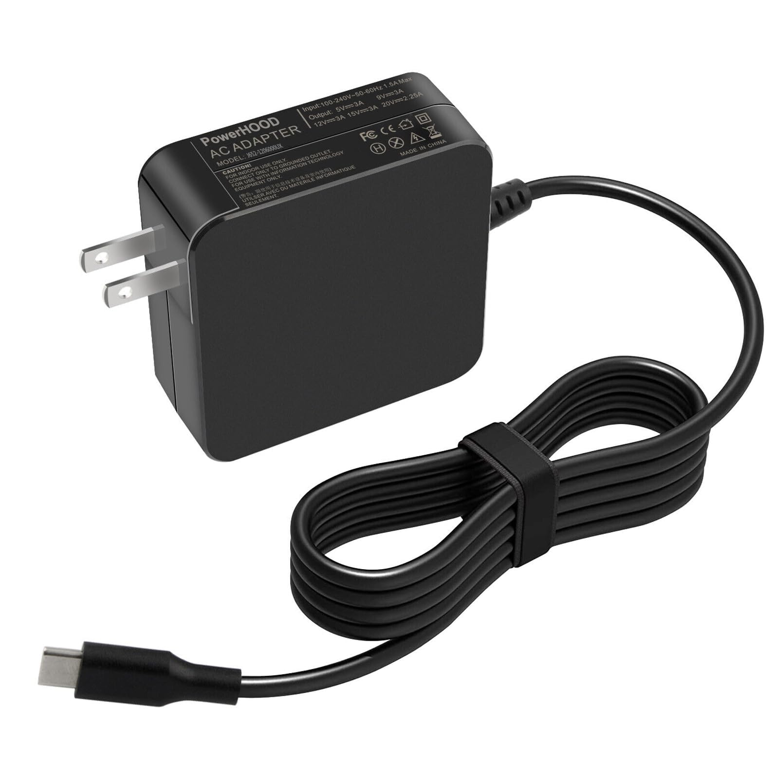 PowerHOOD 45W AC/DC Adapter Compatible with Ikarao Shell S1 S2 S3 Smart Karaoke Machine Portable Bluetooth Speaker 5-20V 1-2.25A Switching Power