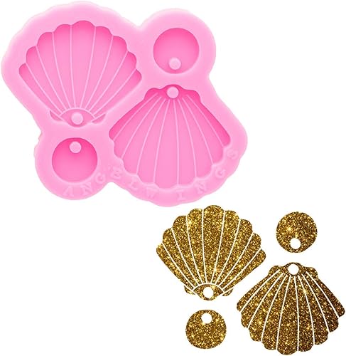 Miniatura 3 de Angel Wings Moldes de resina superbrillantes, moldes de silicona para aretes de bricolaje, llaveros, fabricación de joyas, color rosa