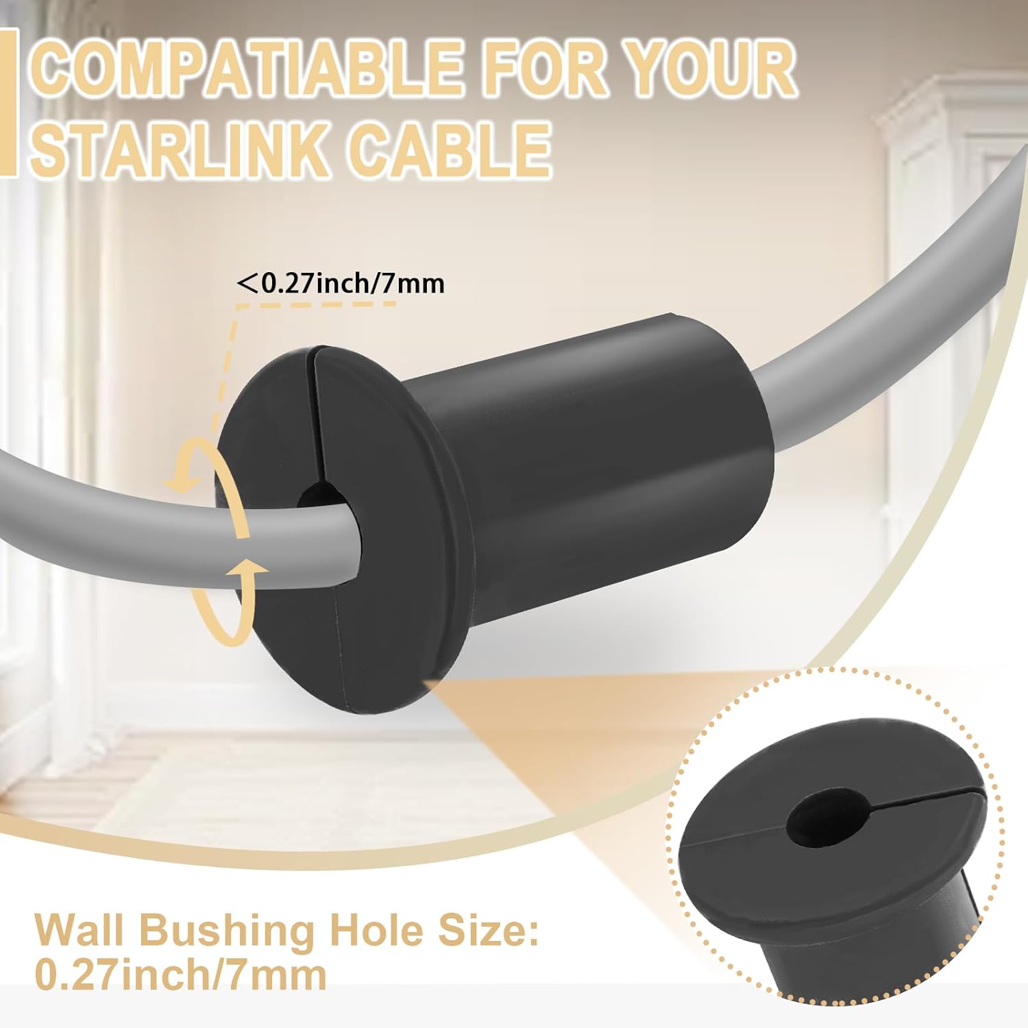 Starlink Cable Routing Kit, 3/4 Inch Cable Grommets for Wall Pass Through, Includes 3/4” Spade Drill Bit, Extra Long Drill Bit & Wall Wire Clips – Starlink Accessories Mounting Kit