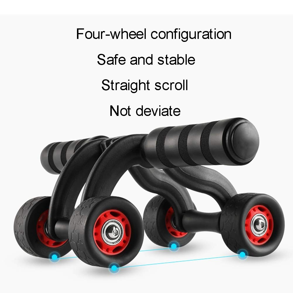 Ruota Addominali AGYH Ruota Addominale Fitness con Corda per Saltare Dimagrante, Design Silenzioso della Ruota A Quattro Ruote Motrici, Portata 140 kg