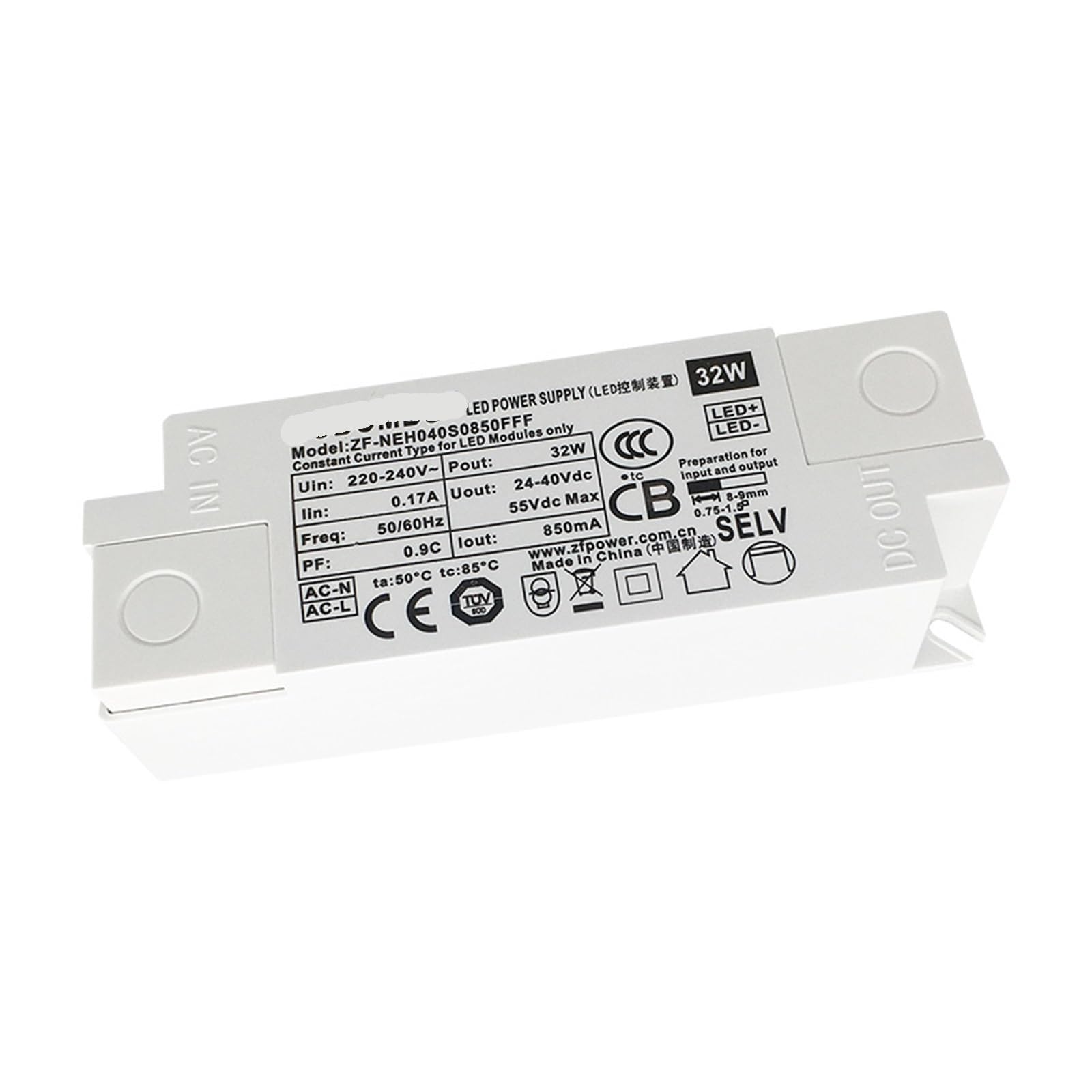 Alimentation LED sans scintillement 32W avec courant constant isolé bipolaire