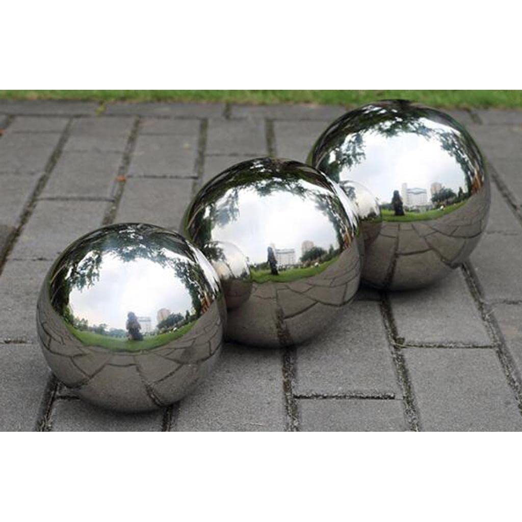 Stainless Steel Mirror Polished Sphere Hollow Round Ball Garden Decor 18cm-image-49