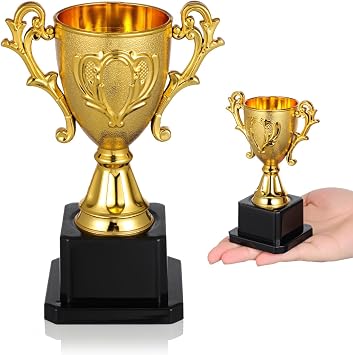 IMIKEYA Gold Award Trophies Golden Trophies for Kids Awards Plastic Trophy Awards Trophies Cup for Kids Party Favors Sports Footabll Rewards Competition Tournaments Gift