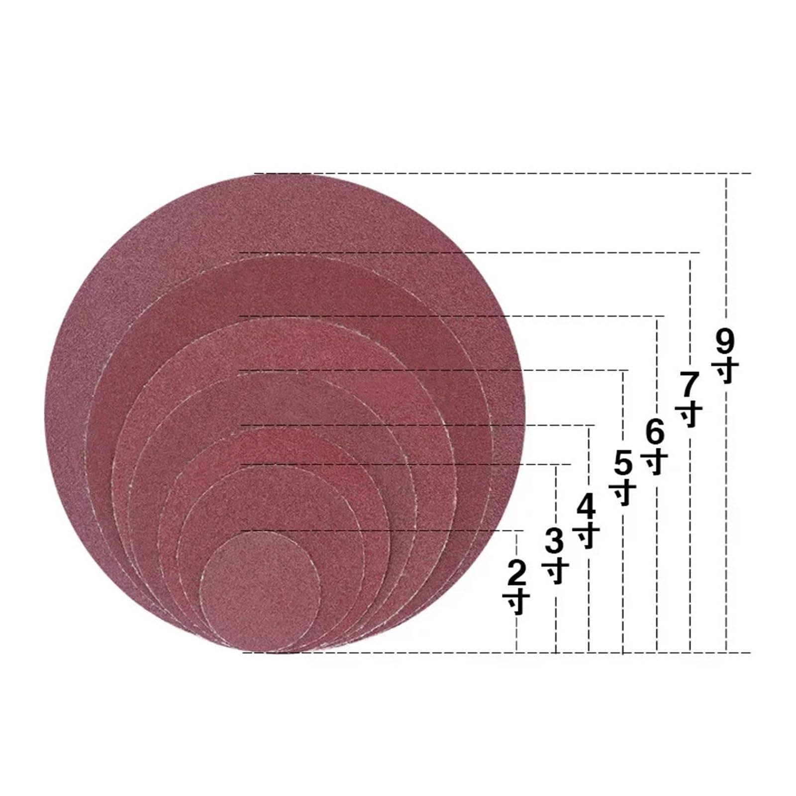 50pc 4 pollici 100.0mm disco di carta vetrata rotondo fogli sabbia grana 80/100/120/180/240/320 abrasivo ad anello for levigatrice Per levigatrici(Red-p600)