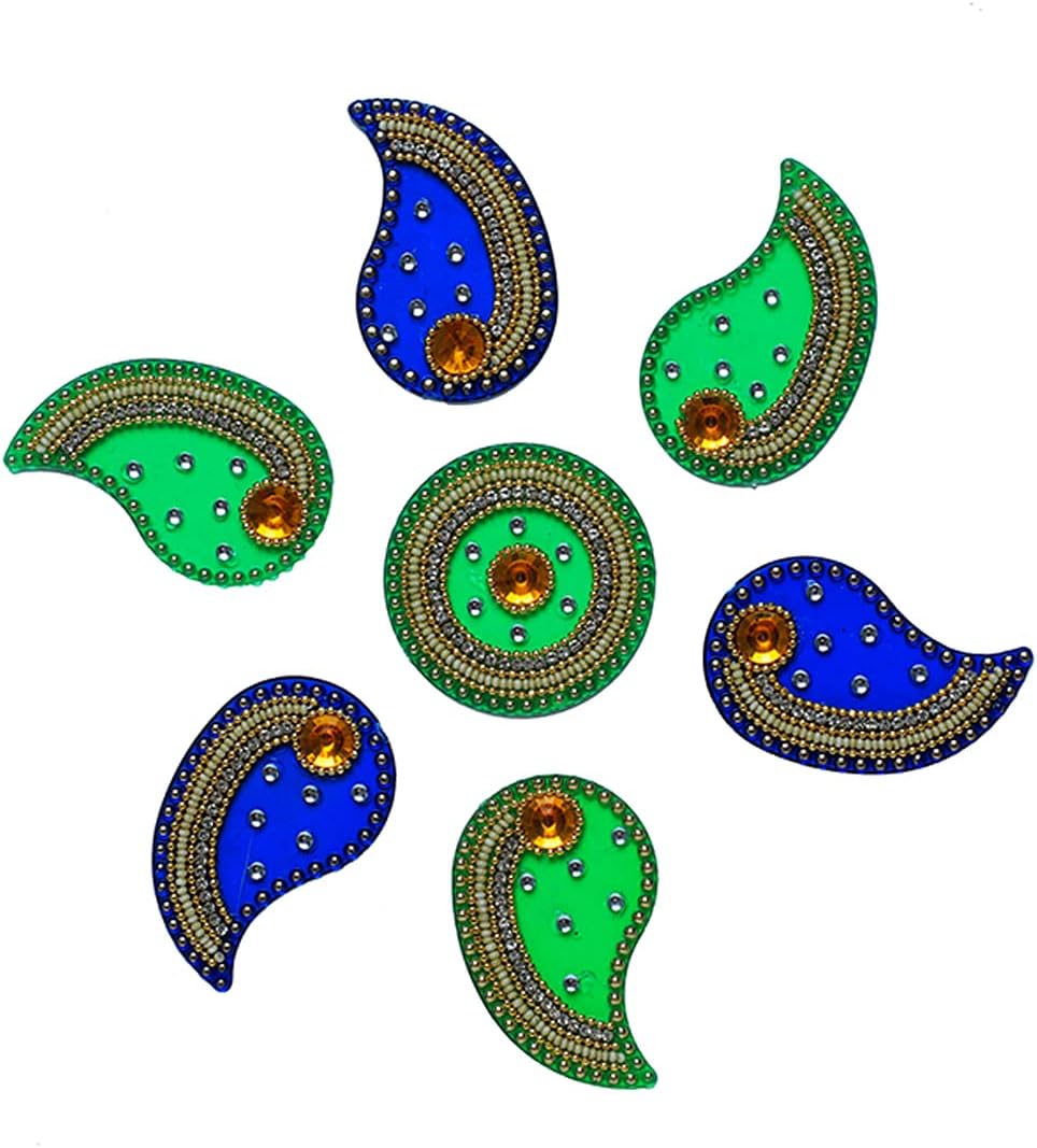 Aditri Creation Rangoli / Home Decor / Gift for Home/ Decoration/Interior Handcrafted /Floor Stickers / Wall Stickers/Wall Decoration/Floor Decoration/New Year Gift / Party. Small Rangoli 7"