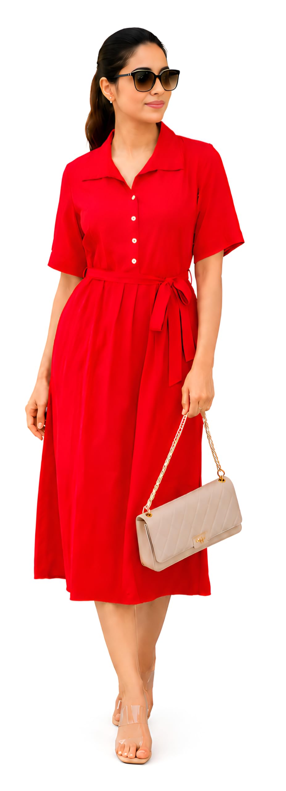 Women's Pure Premium Rayon Maxi Midi Dress | Western Long Elegant Dress | Party/Casual Wear | Soft & Breathable Fabric | Trending Fashion Outfit for Women & Girls-image-17