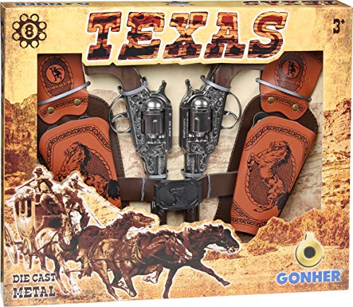 Partner Jouet-ser cowboy pistola, color plata, sin talla (GONHER