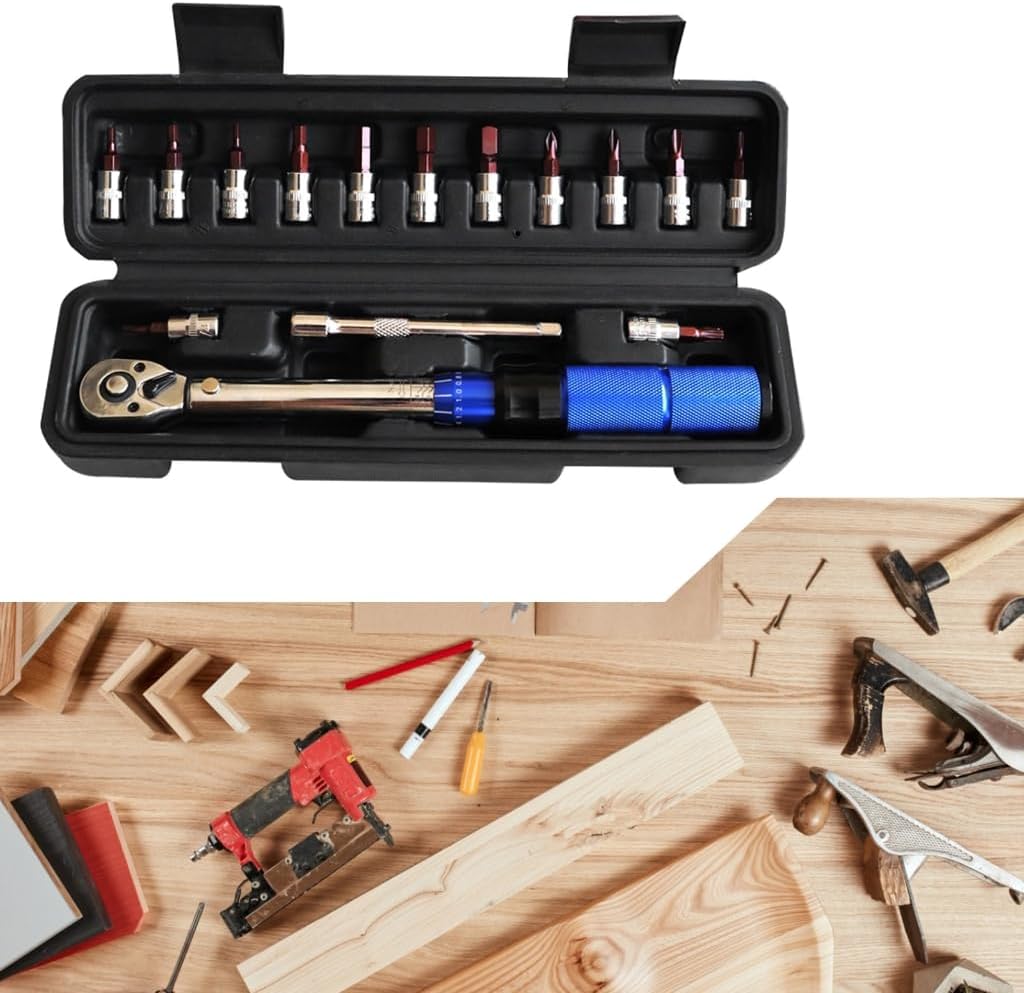 Durable Torque Wrench Bike Repair Spanner Adjustable Bicycles Repair Tools Kit Maintenance Kit for Road & Mountain Bikes