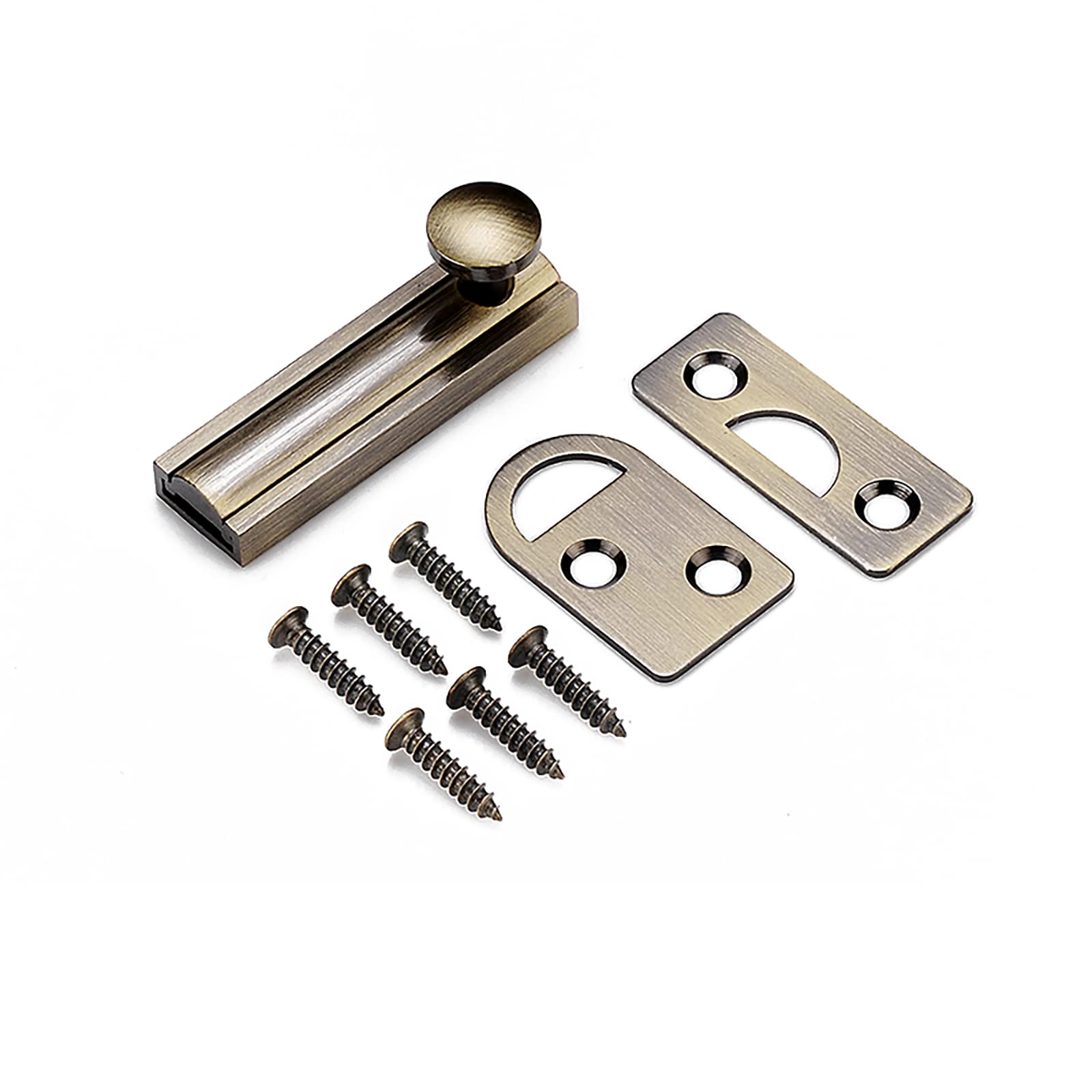 Cgjsefh Green Patina Door Latch, Slide Door Bolt Solid Copper Latch Buckle Invisible Bedroom Barn Lock Cupboards Workshop(,2In)