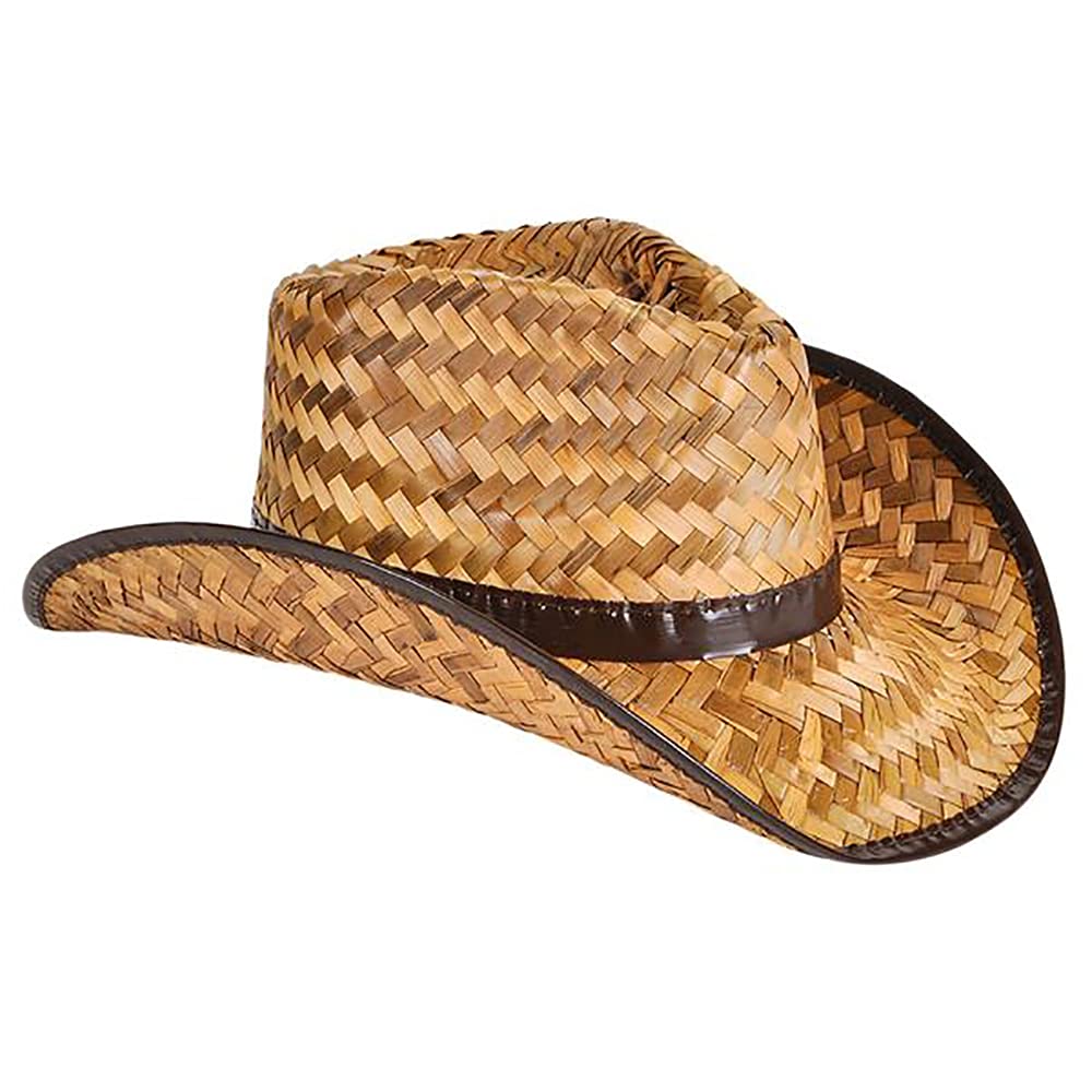 The Dreidel Company Coco Cowboy Hat, Western Rolled Up Cocoa Cowboy Hat, Adult Medium, 22.5