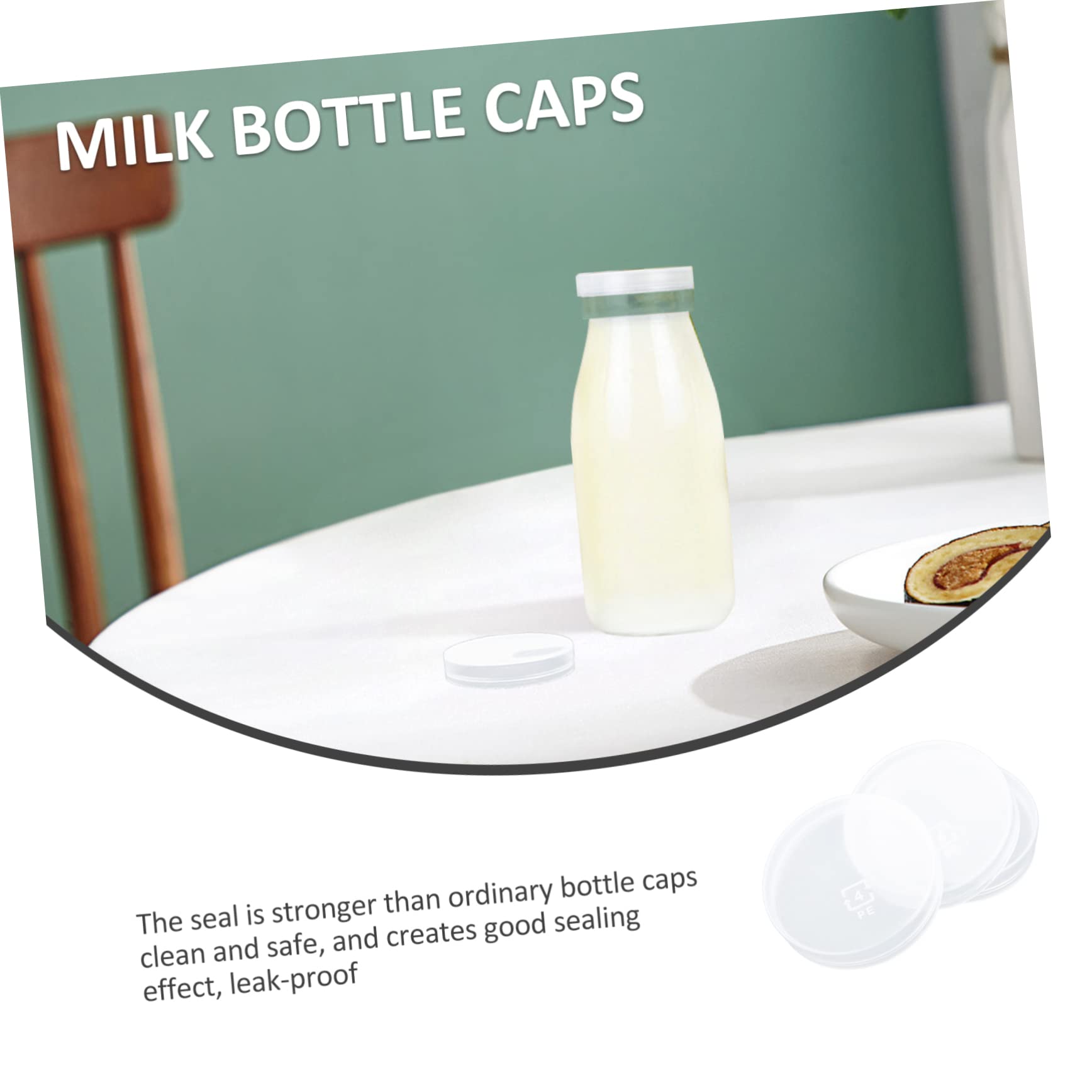 Amazon.co.jp: BIUDECO 100個入り 牛乳瓶交換用キャップ 漏れ防止効果