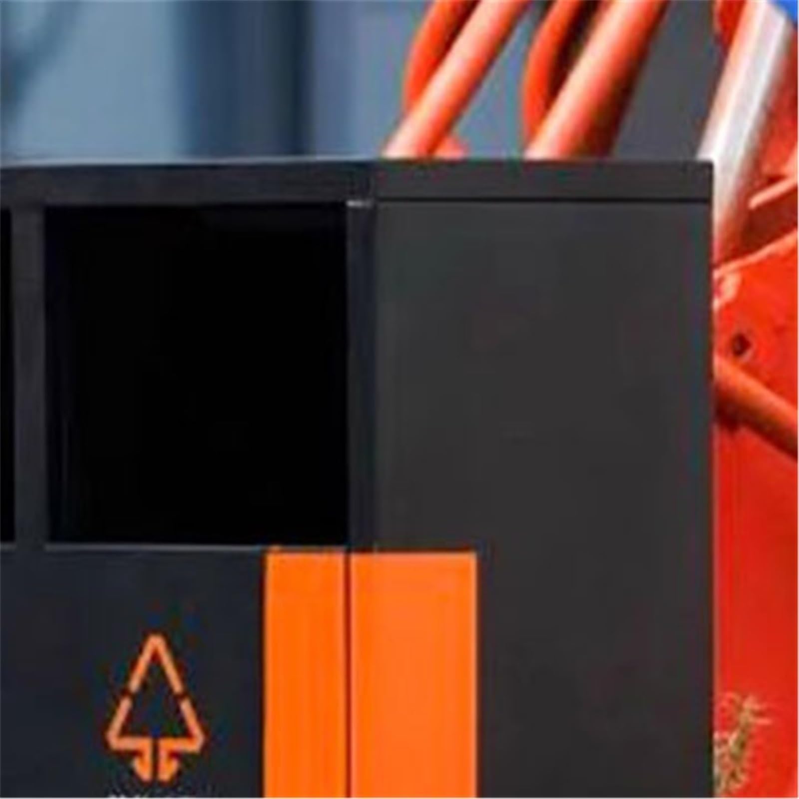 Papelera de Reciclaje Cubo de Basura de Acero de Doble Barril for Exteriores