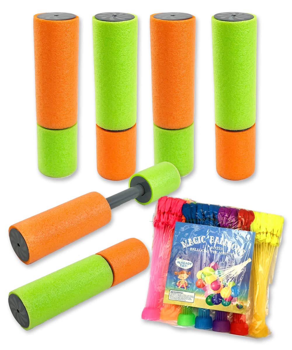 水鉄砲セット　水風船おまけ付き Amazon | 水鉄砲 水風船 新しい夏遊びセット ウォーターガン 6本