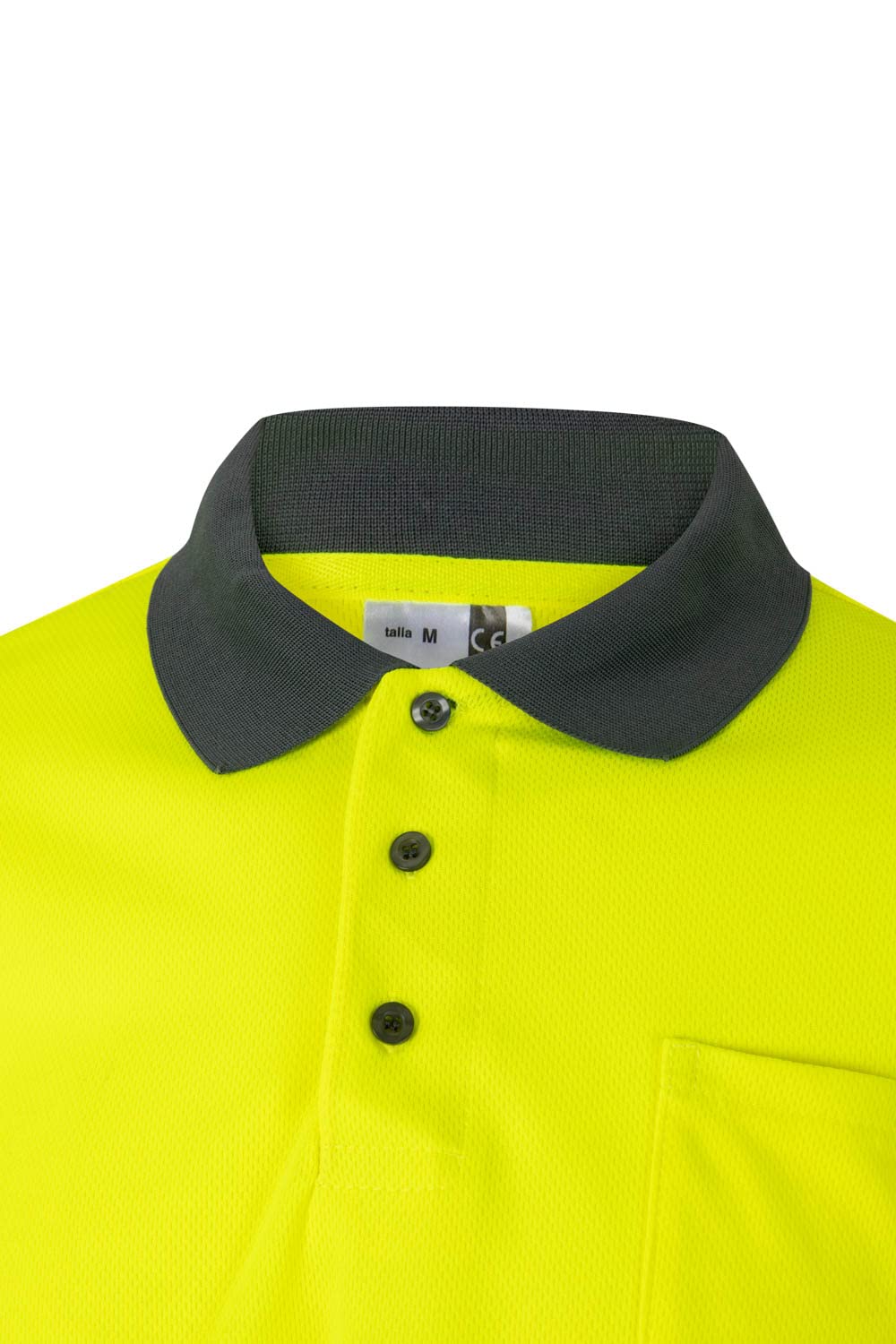 Velilla 175 - Signalshirt, langärmelig (Größe M) Farbe grau und gelb fluoreszierend