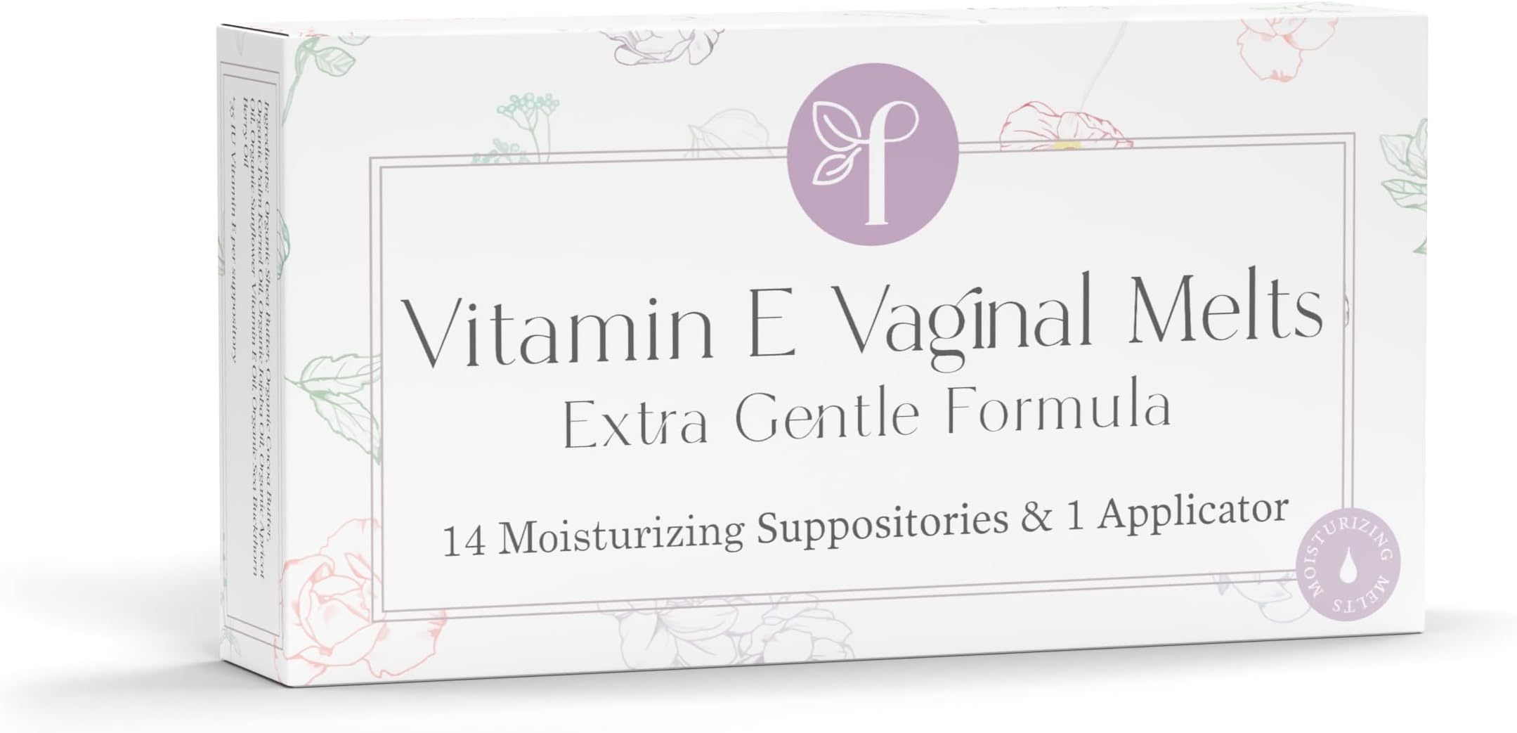 Femallay - Organic Vaginal Moisturizer Suppositories for Women - Estrogen-Free Intimate Feminine Care for Vulva & Vagina - Relieves Dryness, Itching, Burning, Irritation, Redness & Menopause Symptoms