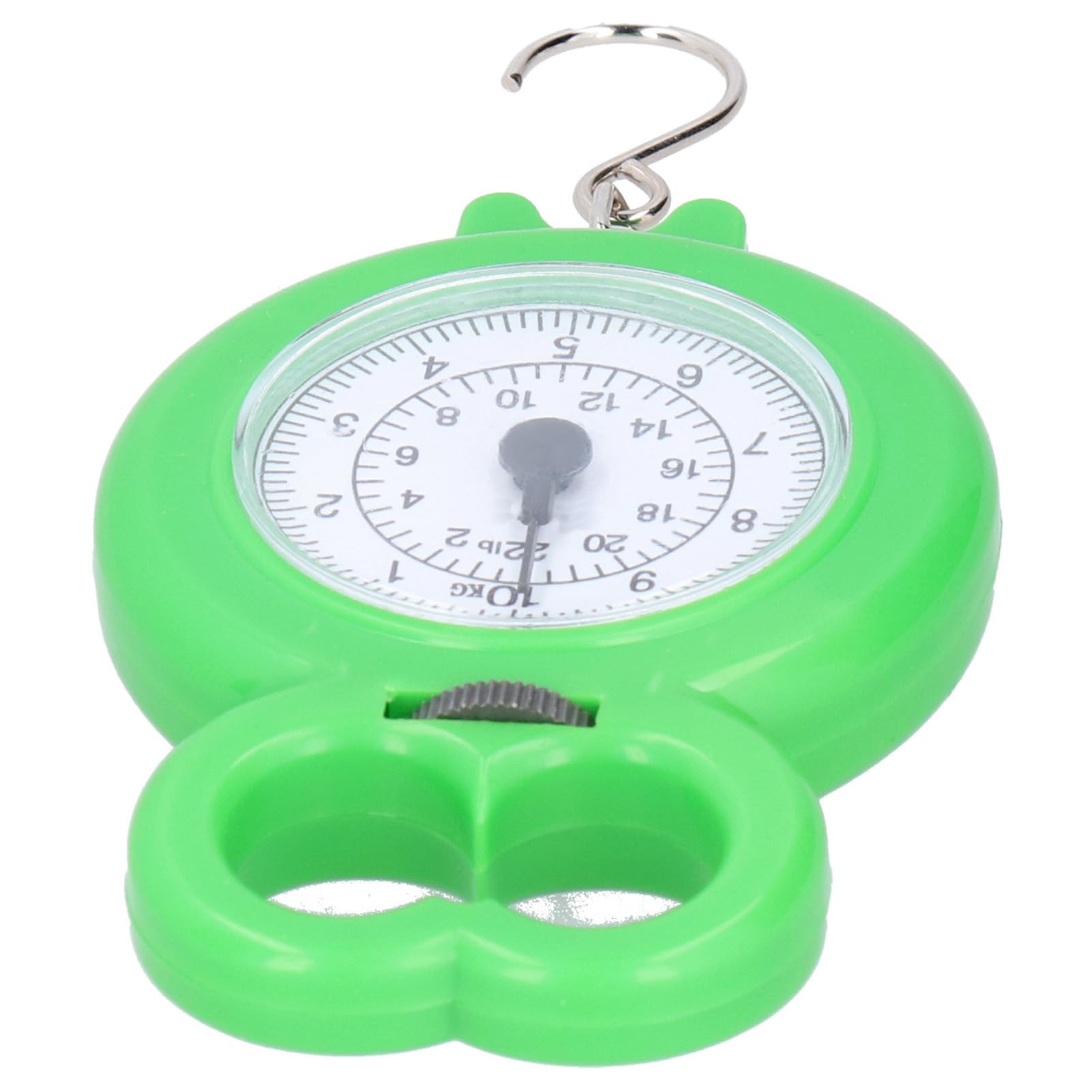 Federwaage, 10 kg, tragbare Zeigerhaken-Hängewaage, Angelwaage, Mini-Kran zum Einkaufen, Gewicht, Angeln, Gepäck, Paket(Grün)