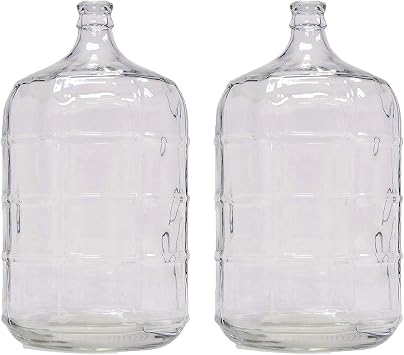 Home Brew Ohio 5 Gallon Glass Carboy Set of 2