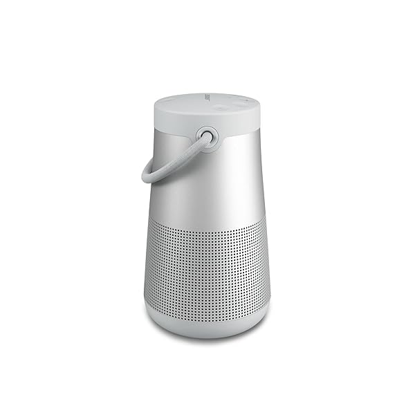 Bose SoundLink Revolve+ (Series II) Bluetooth Speaker, Portable Speaker with Microphone, Wireless and Water Resistant with 360 Degree Sound, Long Lasting Battery and Handle, Silver