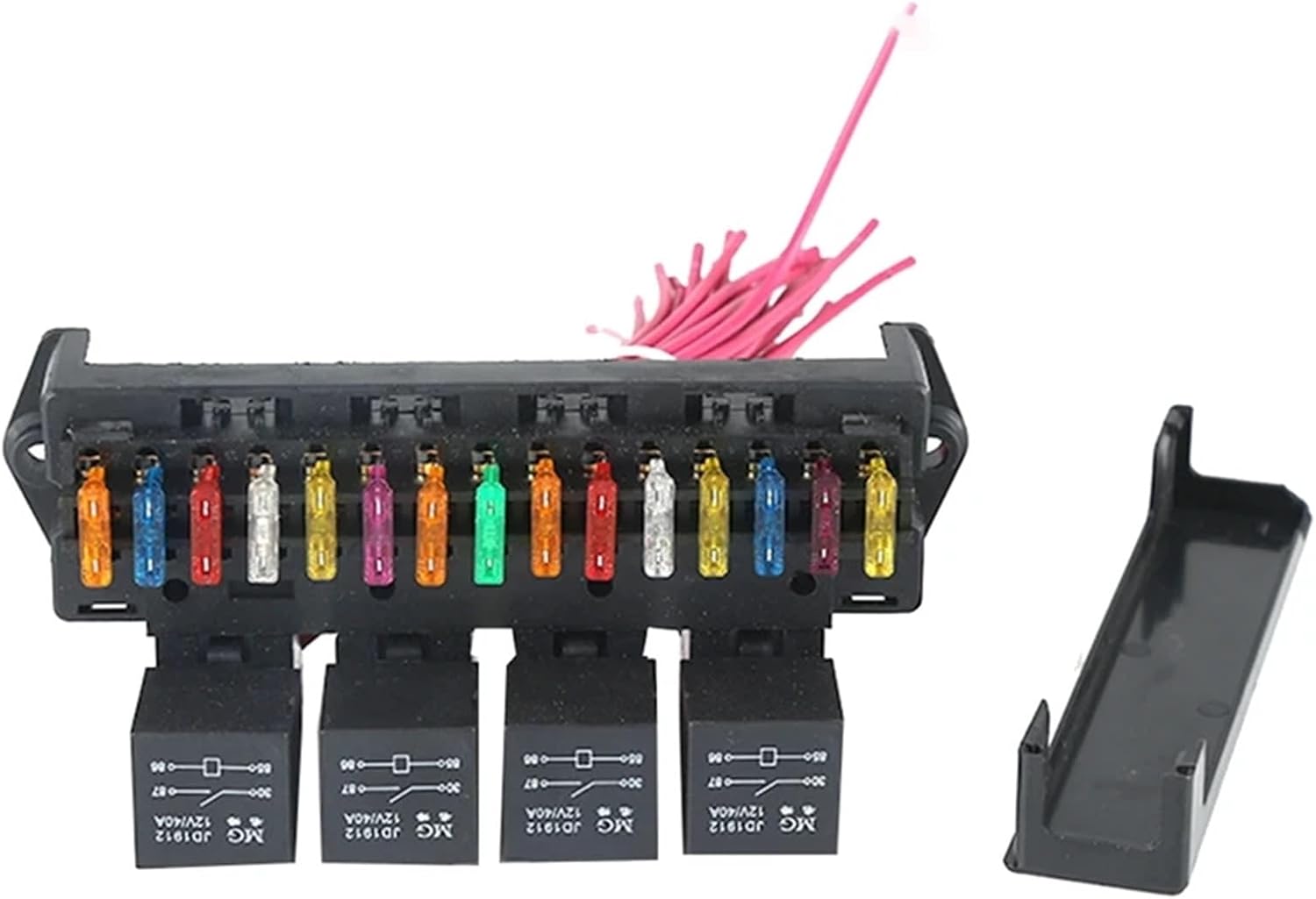 Car Fuse Box Black Car Fuse Box Plastic Car Fuse Box 15 Circuit Fuse Box Fuse Holder Car Supplies