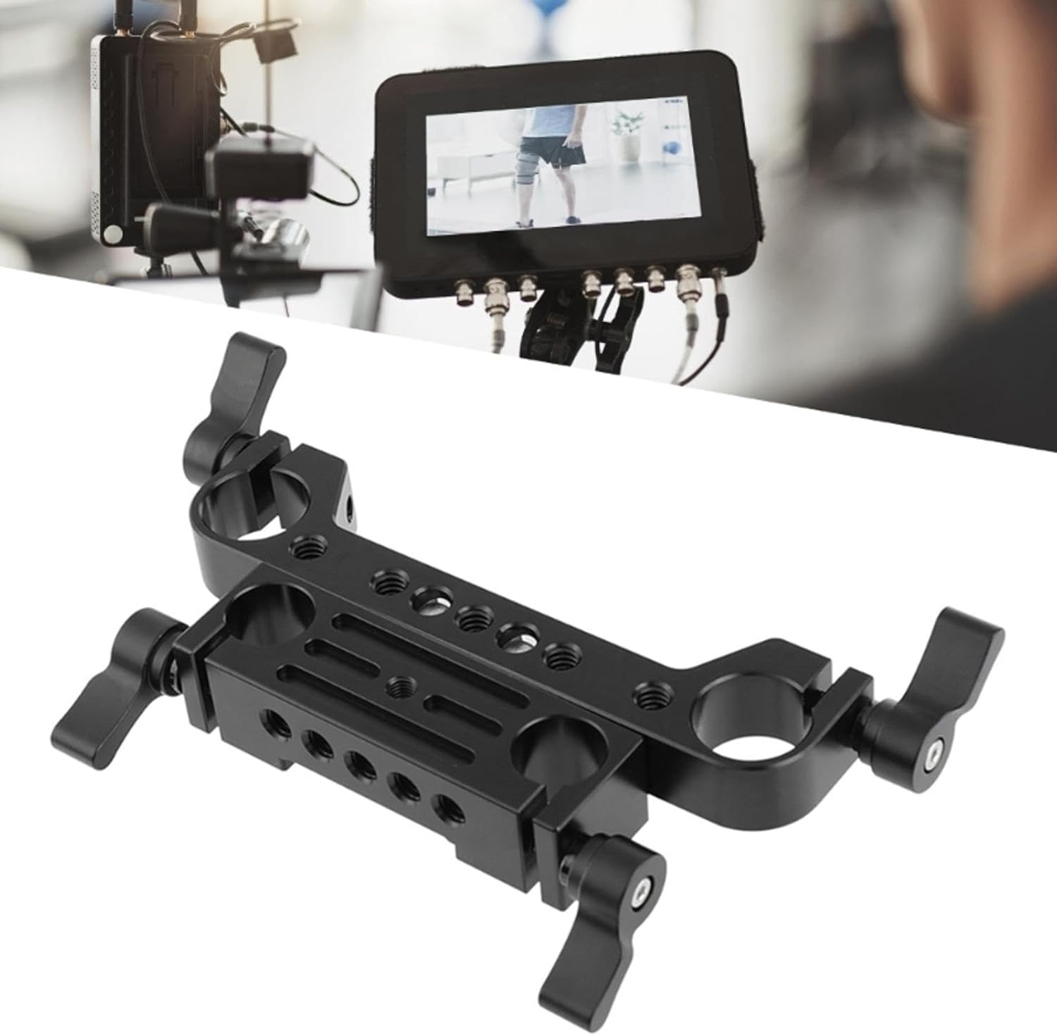 2つのチューブクランプは、19mmから15mmのロッドの組み合わせを写真機器用に変換します19mmから15mmチューブ