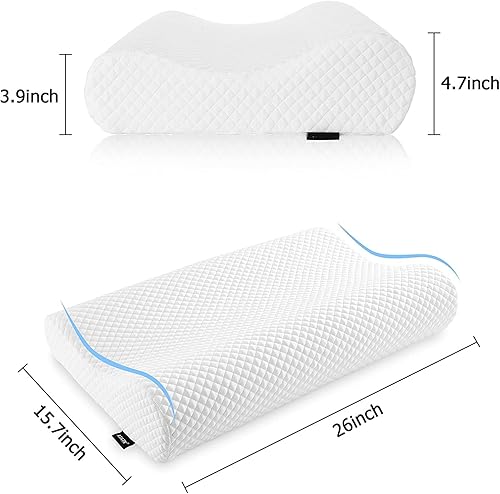 Miniatura 3 de ATATN Almohada cervical de espuma viscoelástica almohada ortopédica de contorno para aliviar el dolor de cuello y hombros almohada ergonómica para
