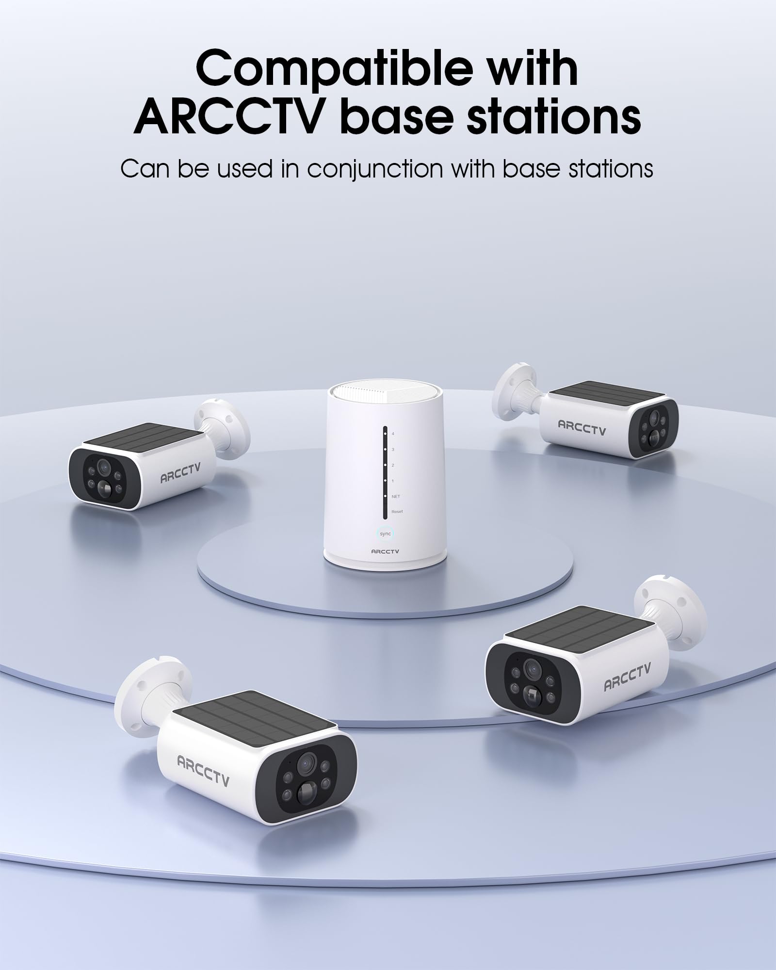ARCCTV Telecamera con Pannello Solare, Telecamera Batteria Esterno