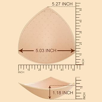URSMART Bra Pad Inserts, Inserts Bra Cups Replacement Bra Pads Women's Comfy Sports Cups for Sport Bra Bikini Bra