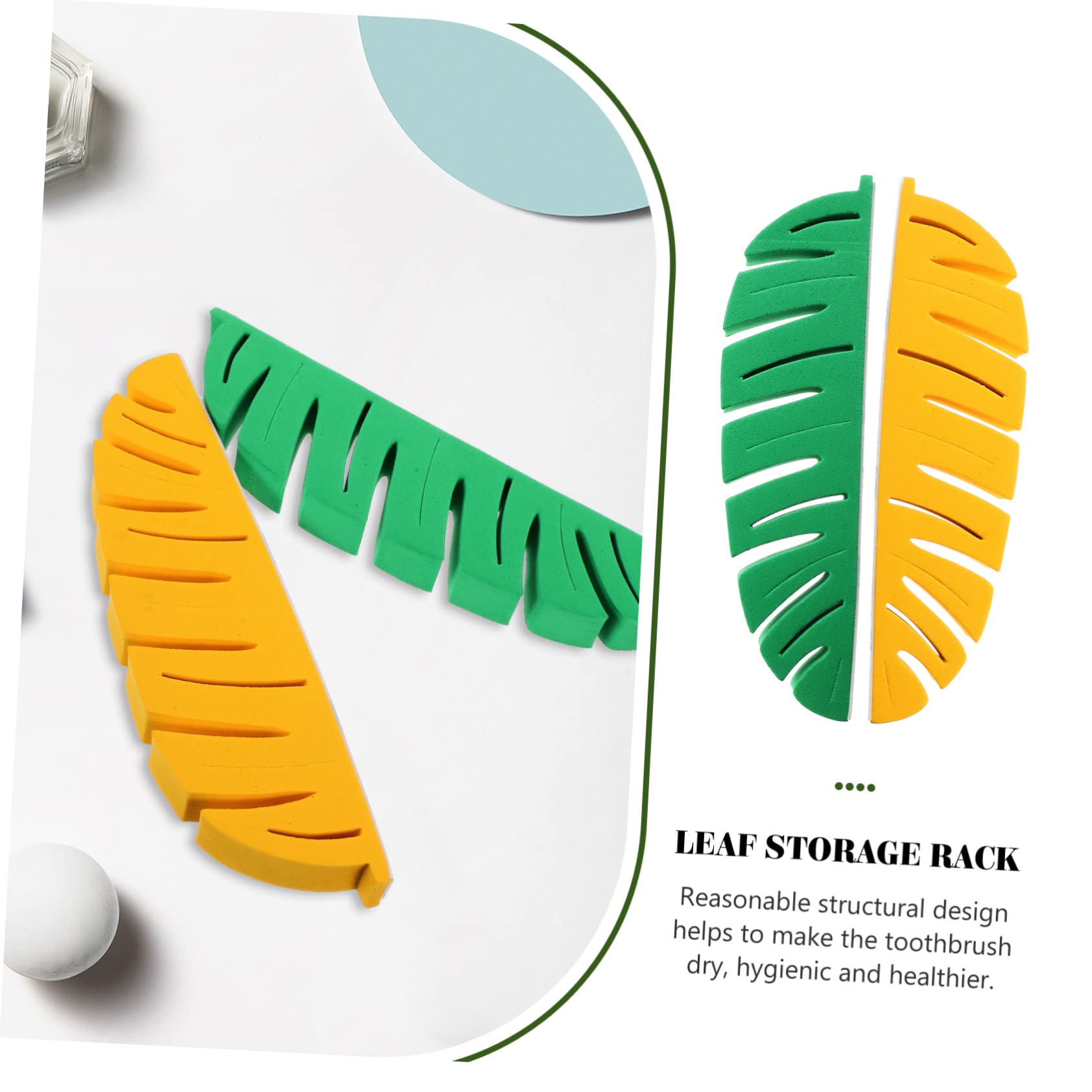GLEAVI 5 Set Rastrelliera Per Foglie Portaspazzolino Da Doccia Supporto Da Parete Porta Pennelli Organizzatore Di Spazzolino Da Denti Porta Di Spazzolino Da Denti Plastica 2 Pezzi*5