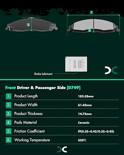 Vista 492 de SCITOO - Juego de pastillas de freno de cerámica