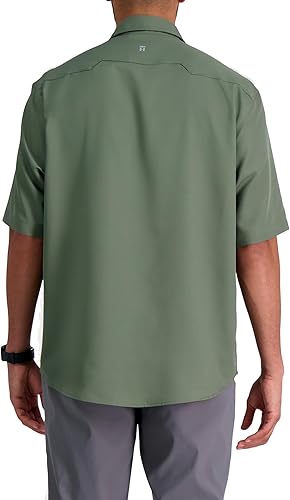 Vista 2 de Haggar Men's Short Sleeve Solid Dobby Shirt